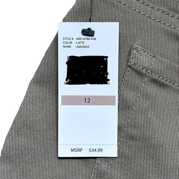 Gloria Vanderbilt Amanda Jeans Women 12 Khaki Classic Fit Tapered Stretch - Picture 6 of 16